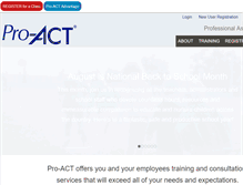 Tablet Screenshot of proacttraining.com